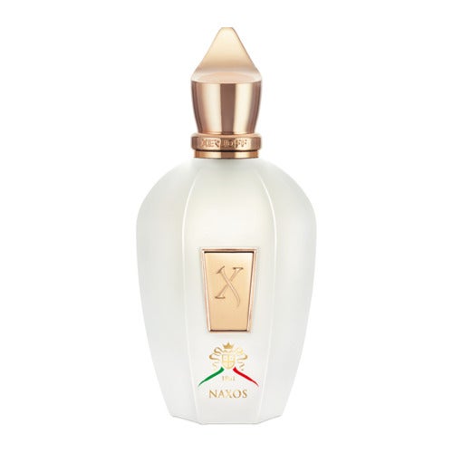 Xerjoff Naxos Eau de Parfum 100 ml, vit flaska med roségulddetaljer