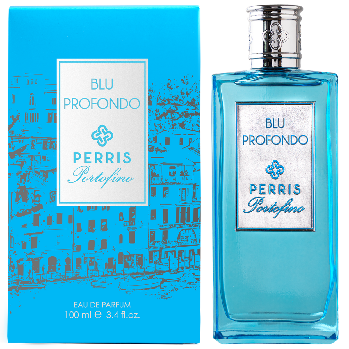 Perris Monte Carlo Blu Profondo eau de parfum 100 ml, flaska och kartong