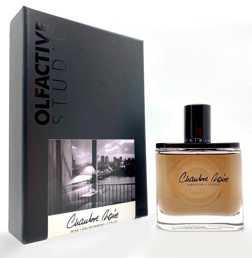 Olfactive Studio Chambre Noire eau de parfum 50 ml, flaska och förpackning