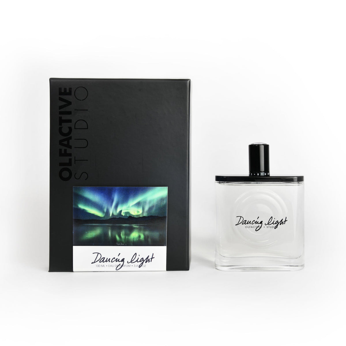 Olfactive Studio Dancing Light eau de parfum 100 ml, flaska och förpackning