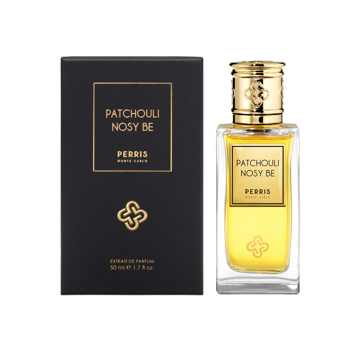 Perris Monte Carlo Patchouli Nosy Be extrait, flaska och ask