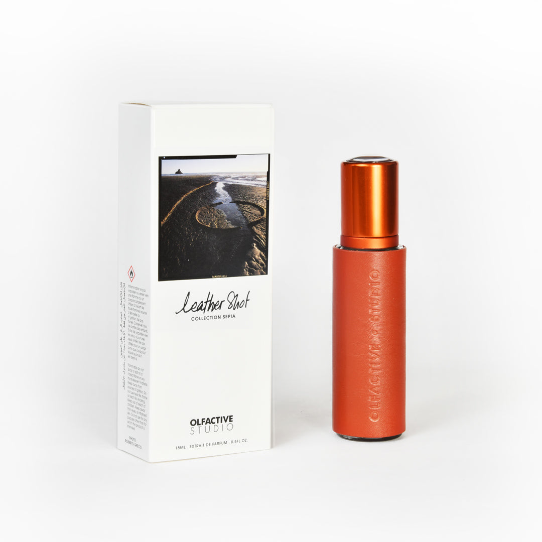 Olfactive Studio Leather Shot parfymextrakt 15 ml, flaska