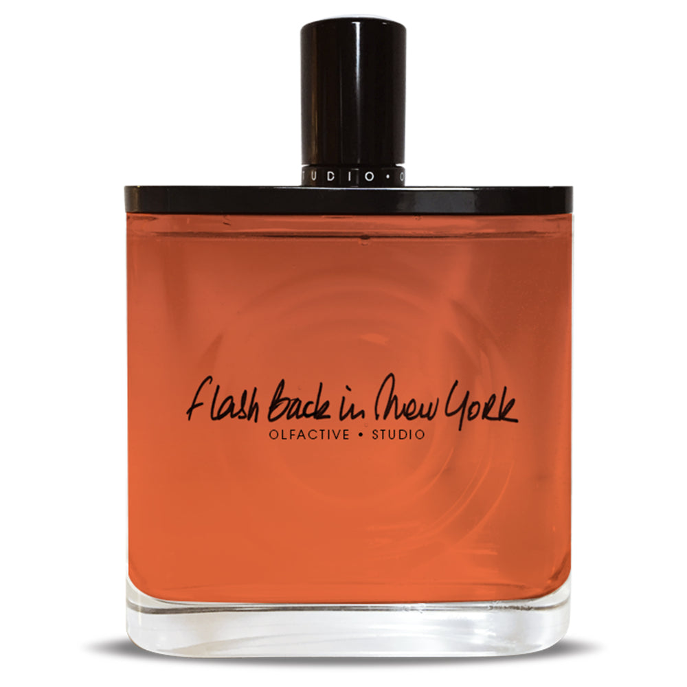 Olfactive Studio Flash Back in New York eau de parfum 100 ml, flaska och förpackning