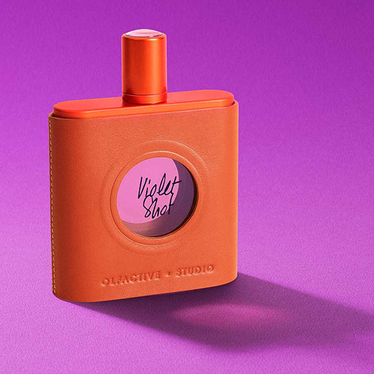 Olfactive Studio Violet Shot parfymextrakt 100 ml, flaska och kartong