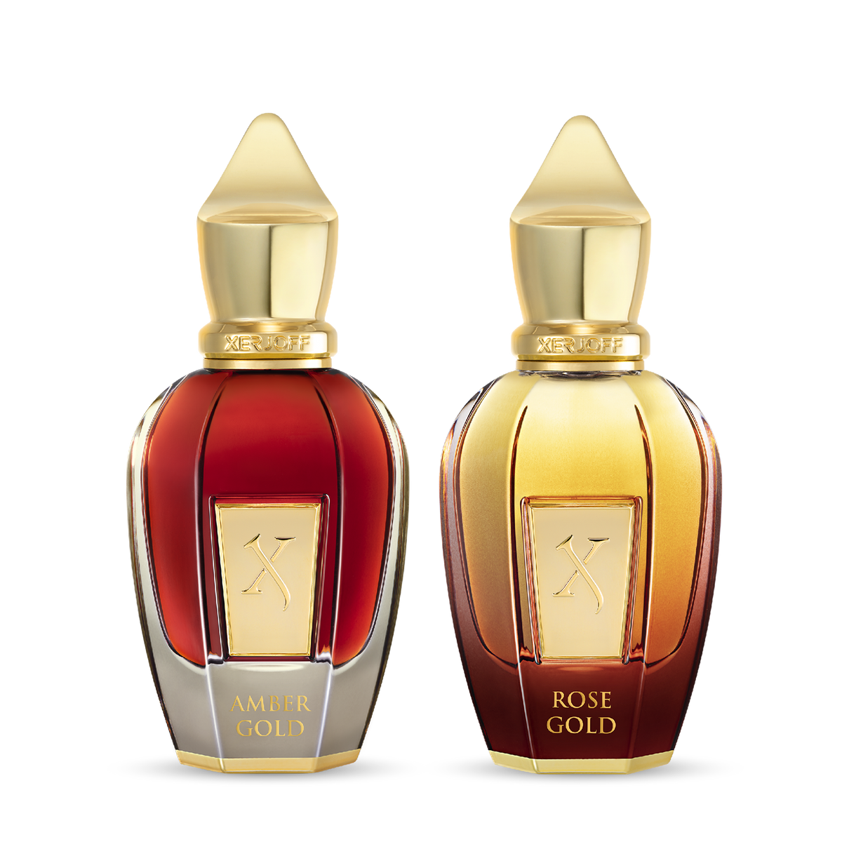 Xerjoff Amber Gold & Rose Gold, flaskor