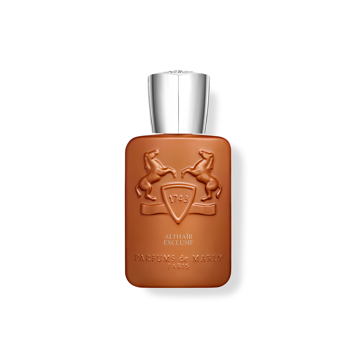 Parfums de Marly Althaïr Exclusif 75 ml, terrakottabrun flaska med silverfärgad kork