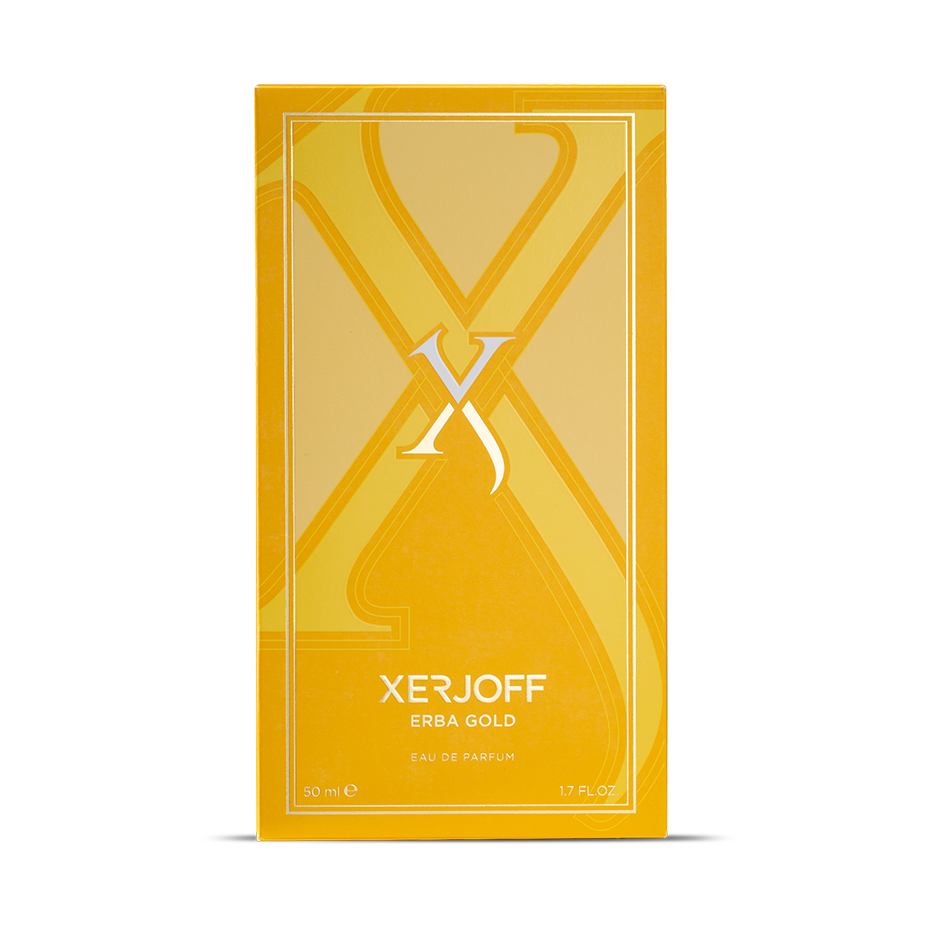 Xerjoff Erba Gold flaska och kartong